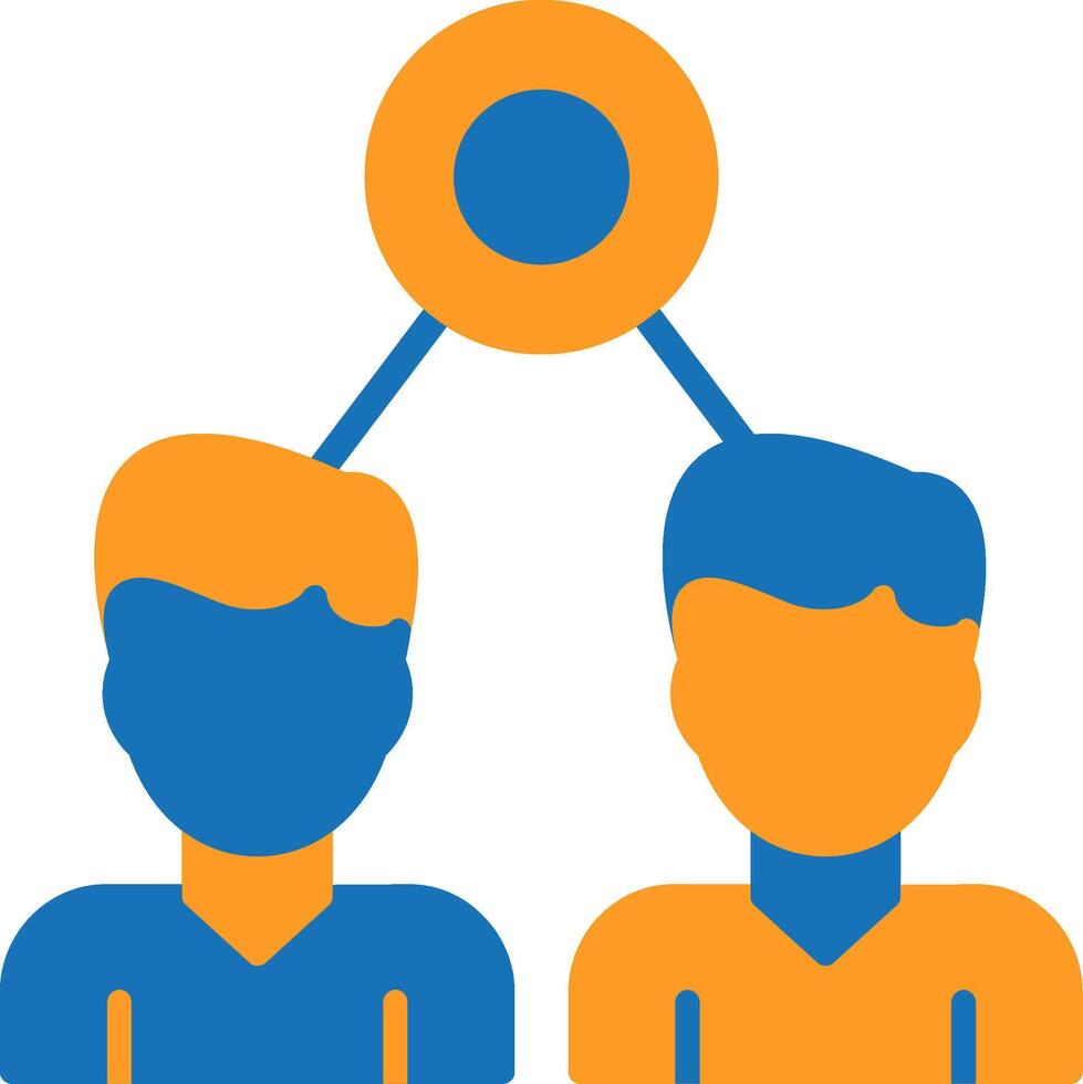 Lookalike Audiences Flat Two Color Icon vector