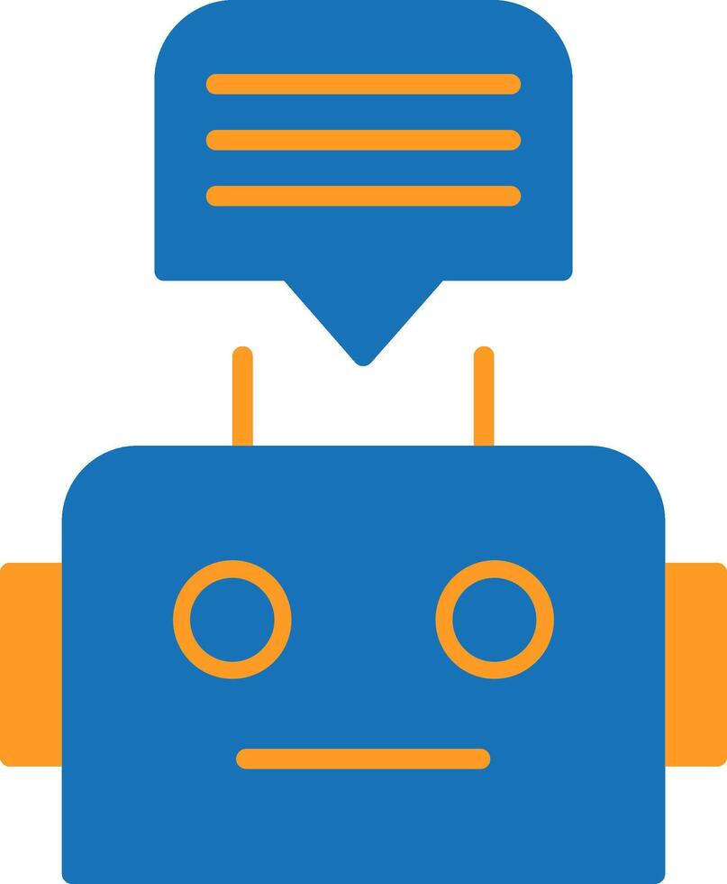 Chatbot Flat Two Color Icon vector