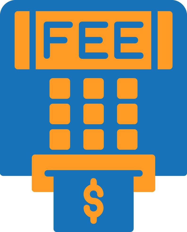 Atm Fees Flat Two Color Icon vector