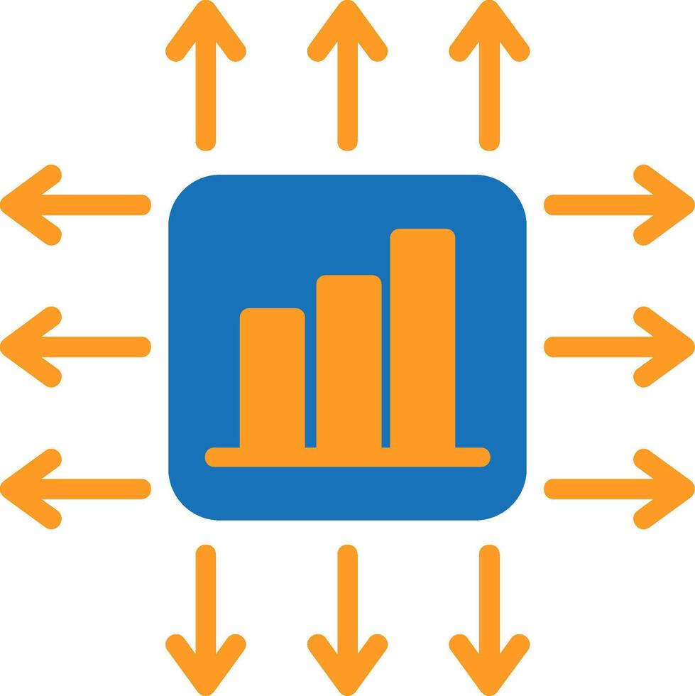 Performance Marketer Flat Two Color Icon vector