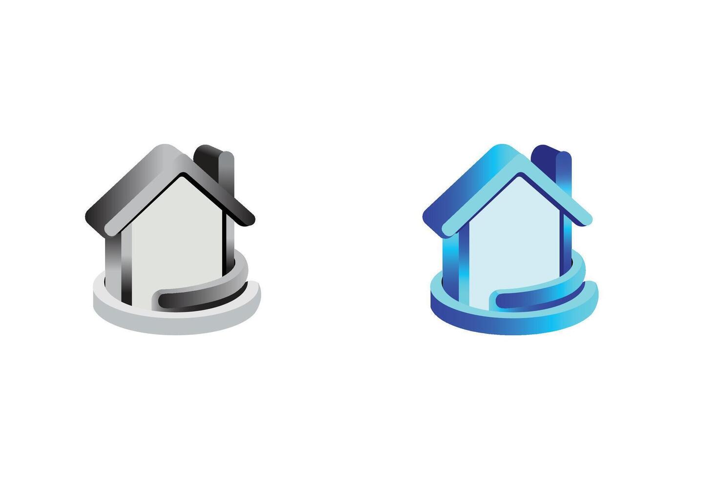 Modern 3d Home icon vector