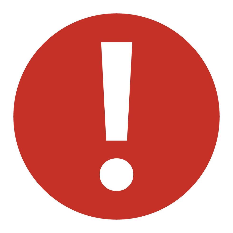 Caution sign. Exclamation mark in a red circle. Warning sign of danger vector
