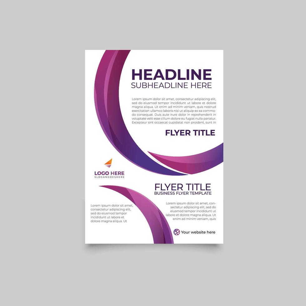 Modern business flyer design template vector