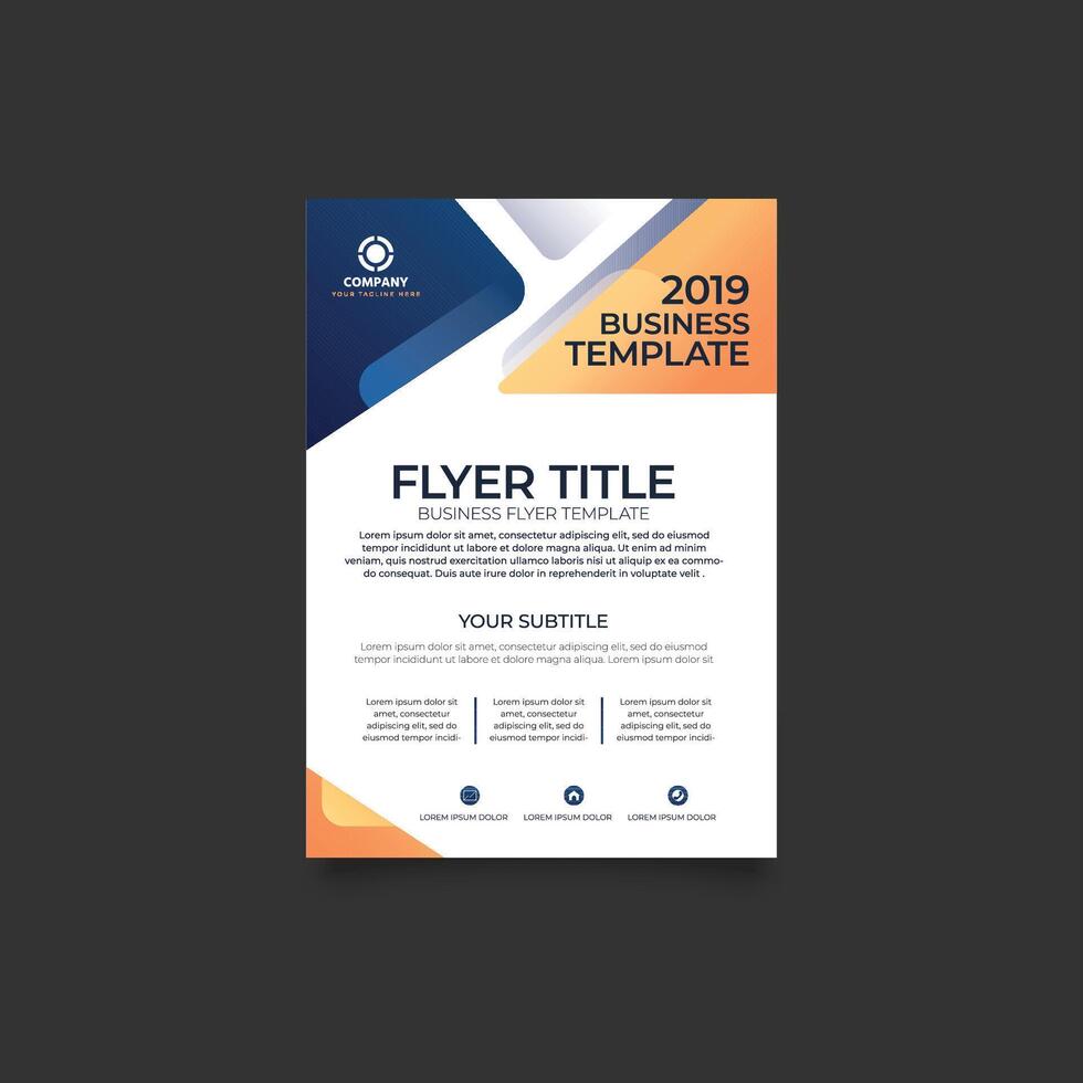 A4 Corporate Flyer Design Template, Flyer Design, Template. Poster Design Template vector