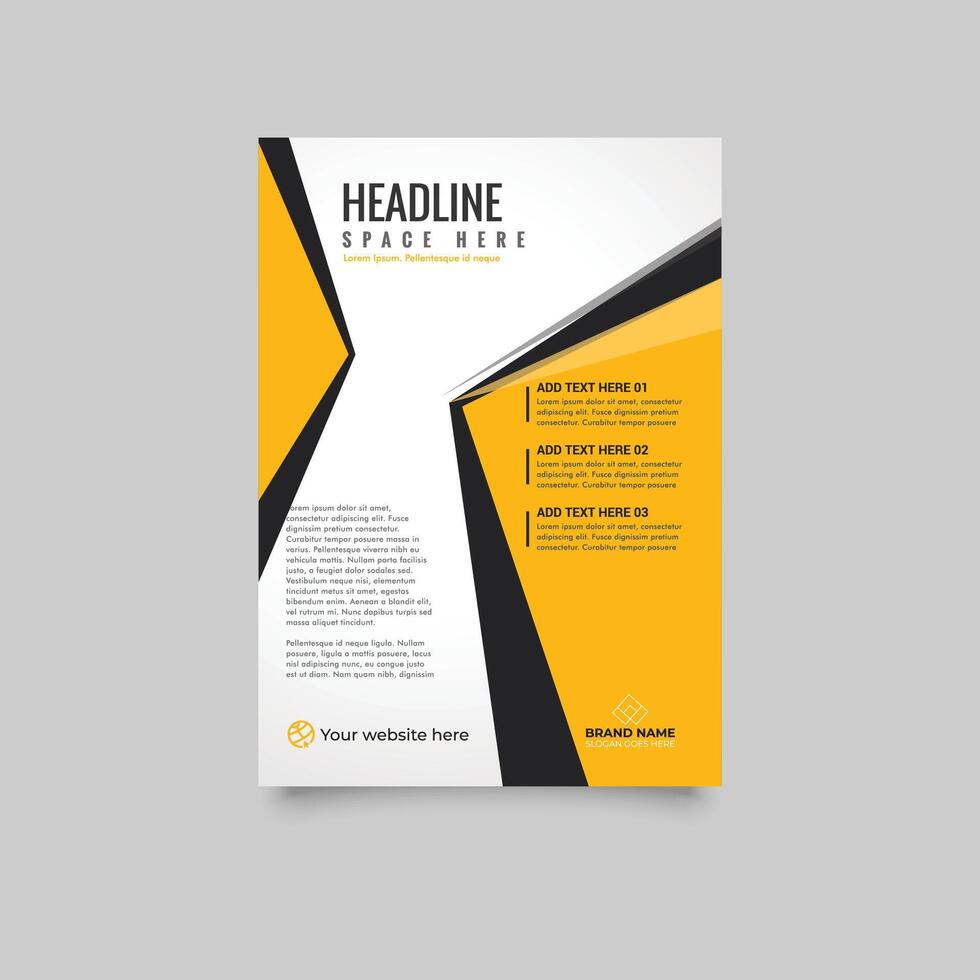 Minimalist Business Report with Simple Design. Green and Black Color Accent. vector