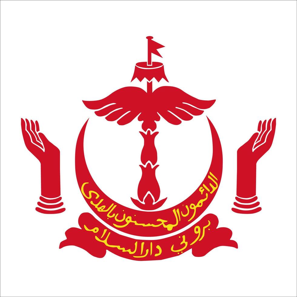 Brunei element flag national material design vector