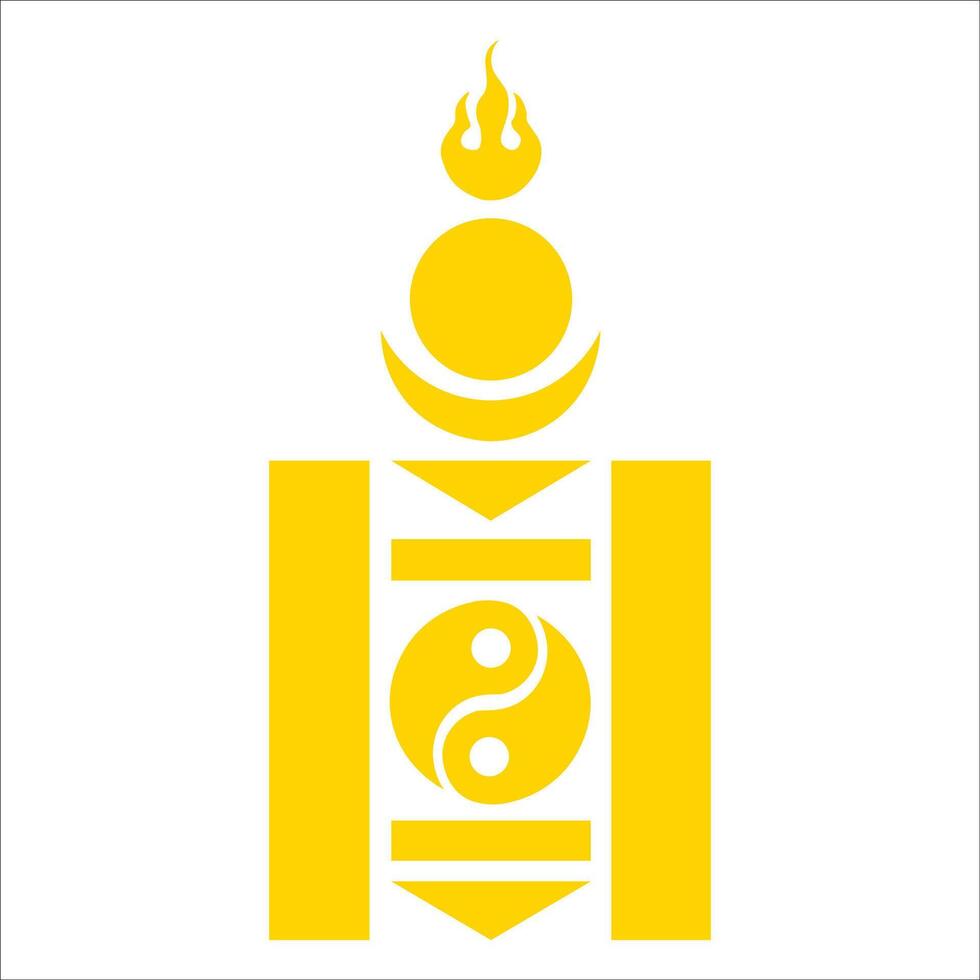 Mongolia element flag national material design vector
