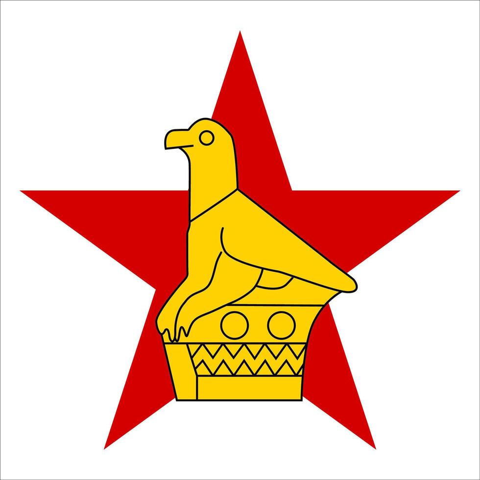 Zimbabwe element flag national material design vector