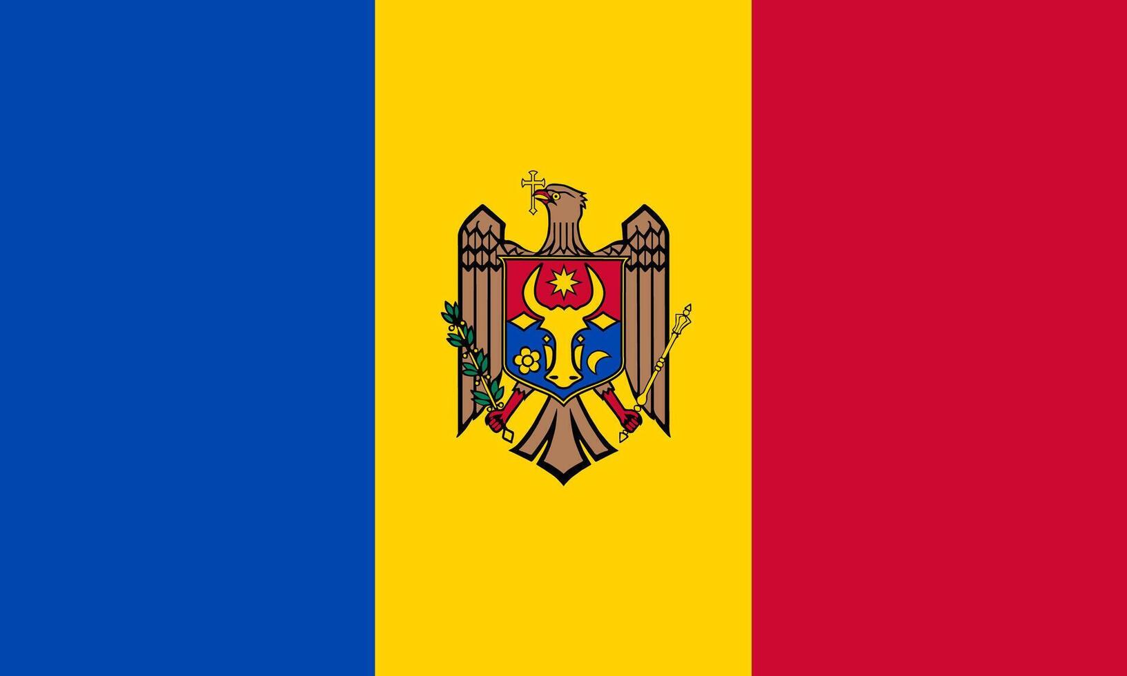 Moldova flag national material design vector