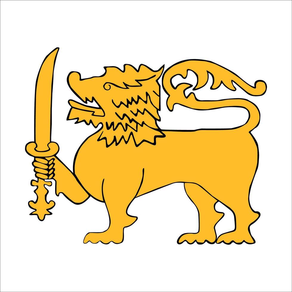 Sri Lanka element flag national material design vector