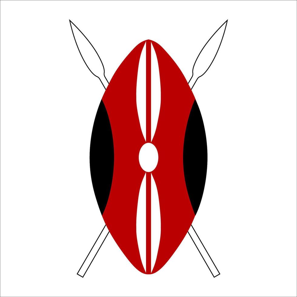 Kenya element flag national material design vector