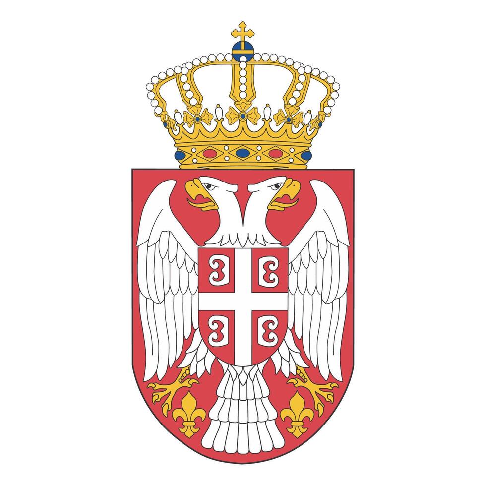 Serbia element flag national material design vector
