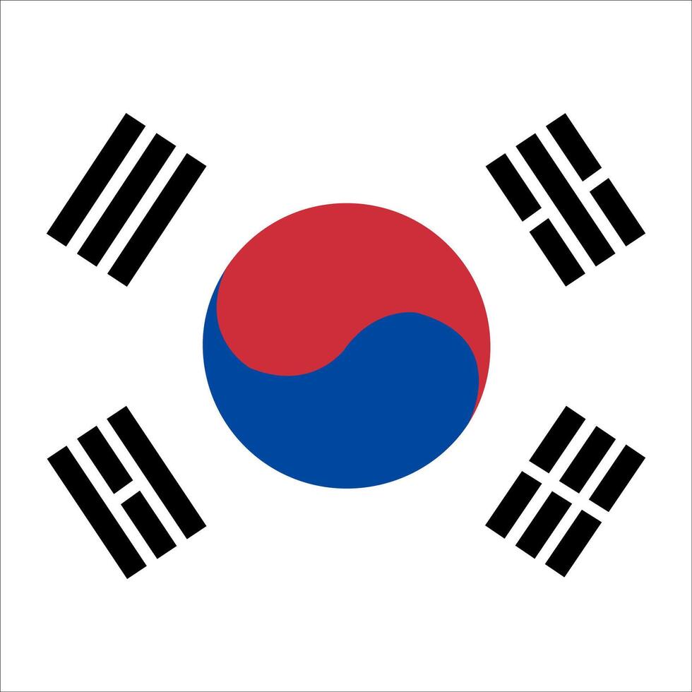 south Korea element flag national material design vector