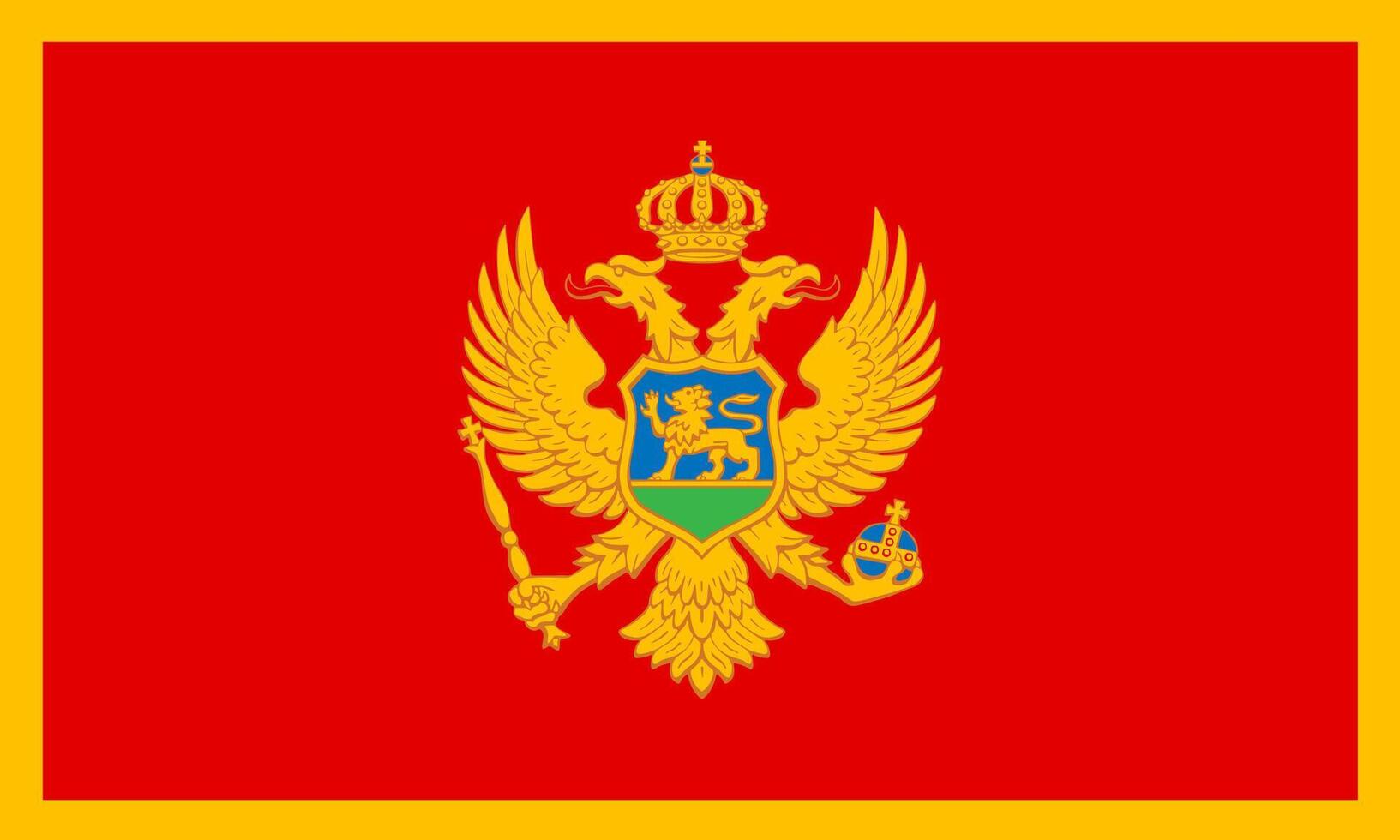 Montenegro flag national material design vector