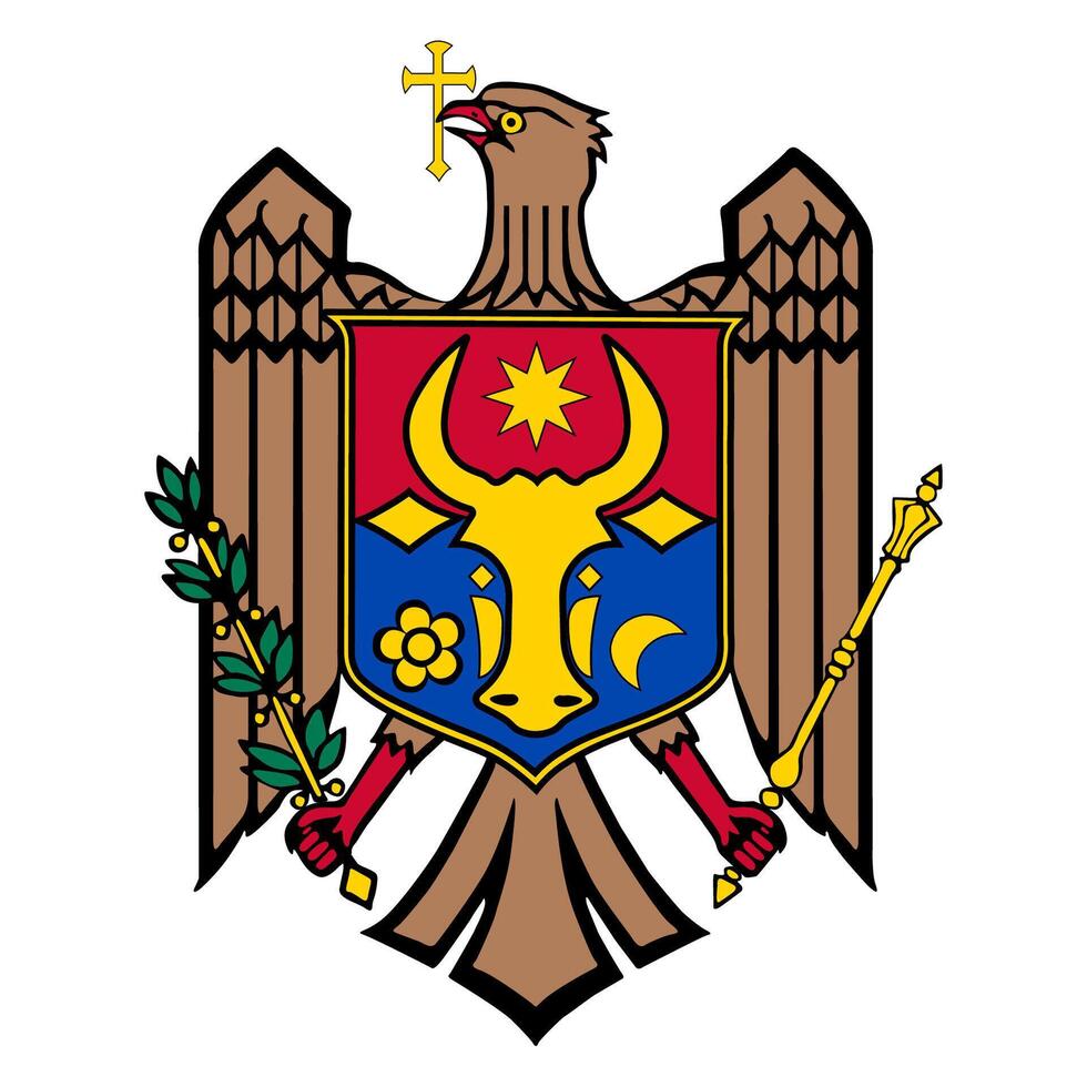 Moldova element flag national material design vector