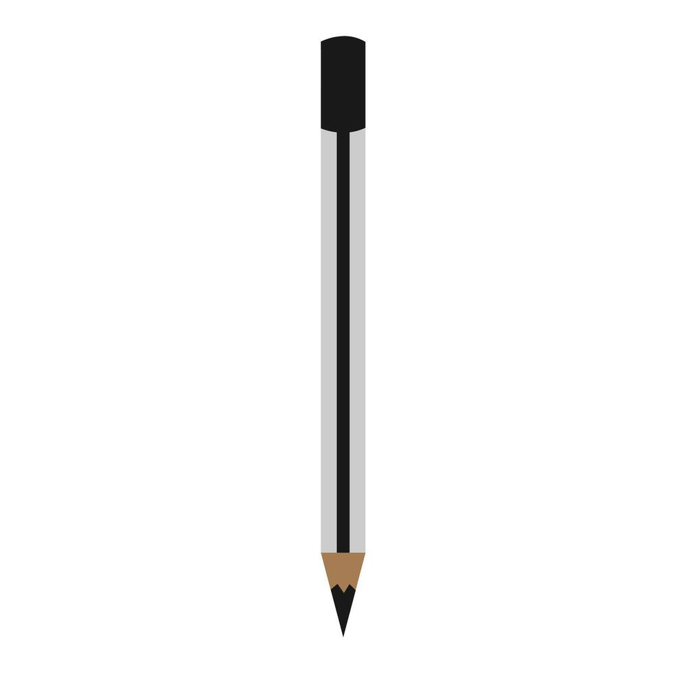 A pencil is shown on a white background vector