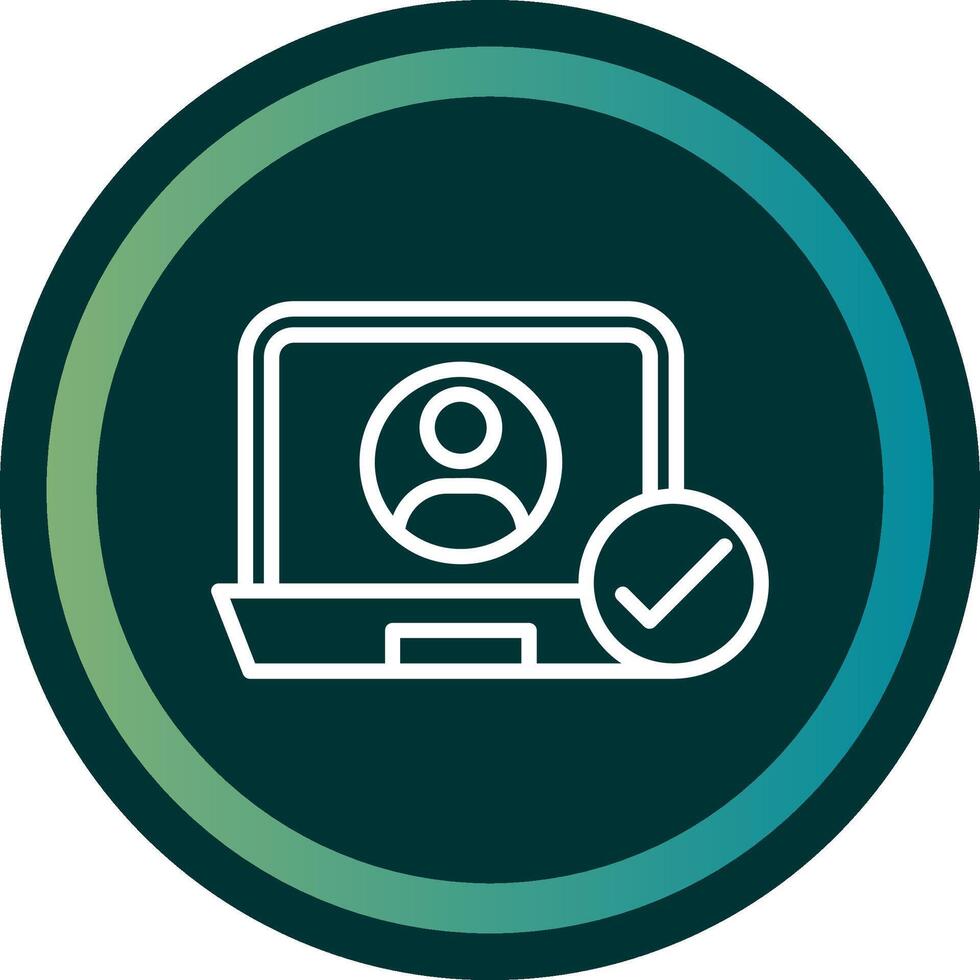 Customer Activation Line double Gredient Circle vector