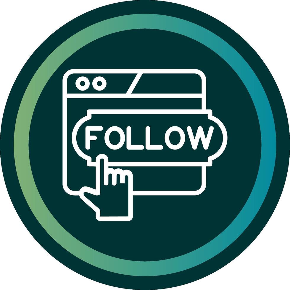 Do Follow Line double Gredient Circle vector