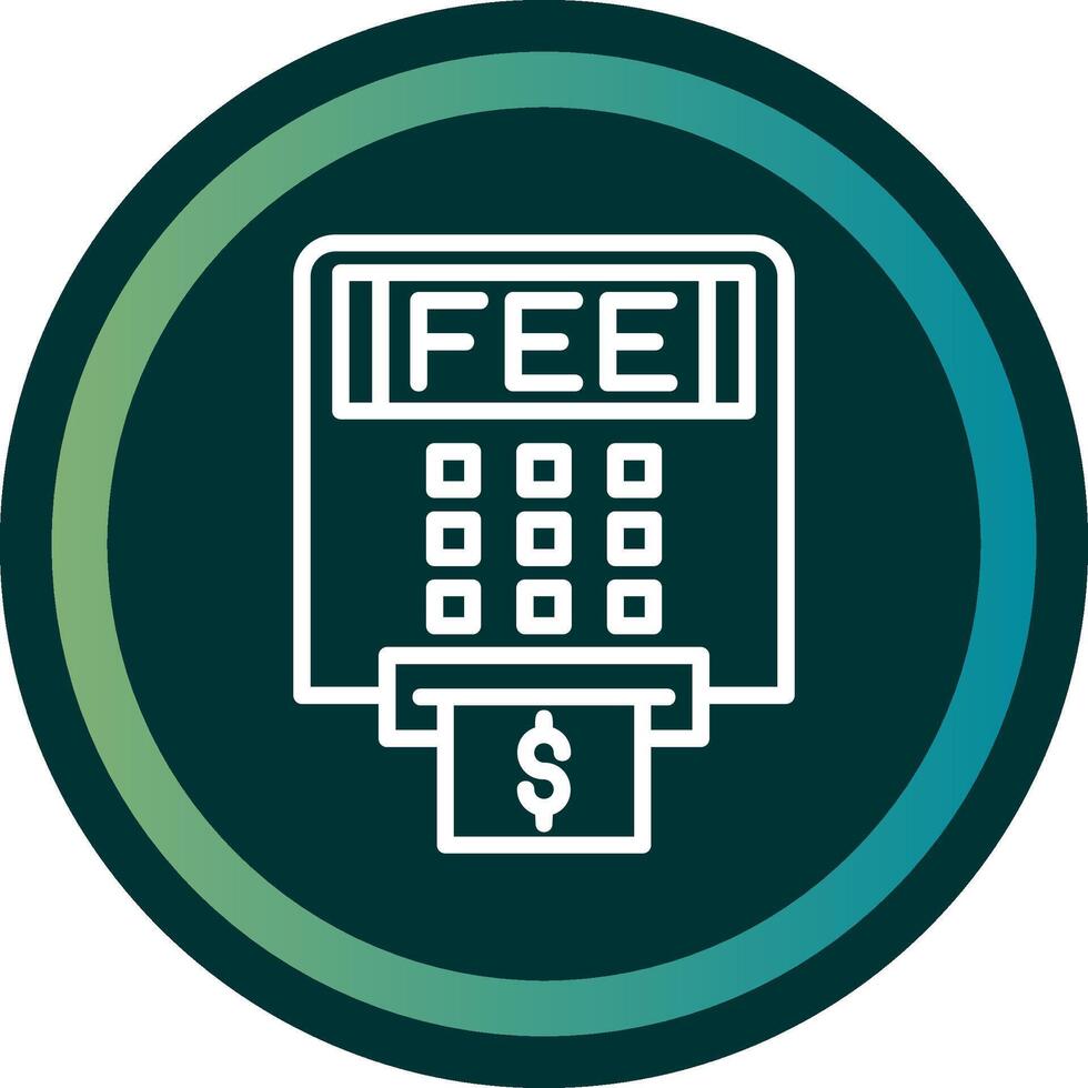 Atm Fees Line double Gredient Circle vector