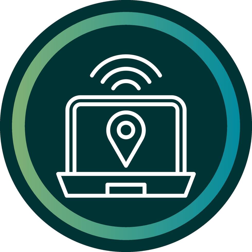 Digital Nomad Hub Line double Gredient Circle vector