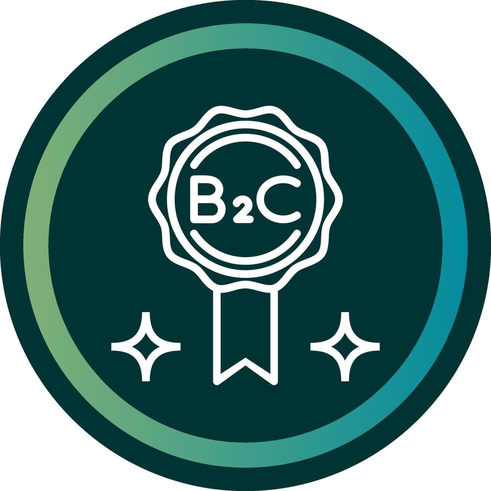 B2C Line double Gredient Circle vector