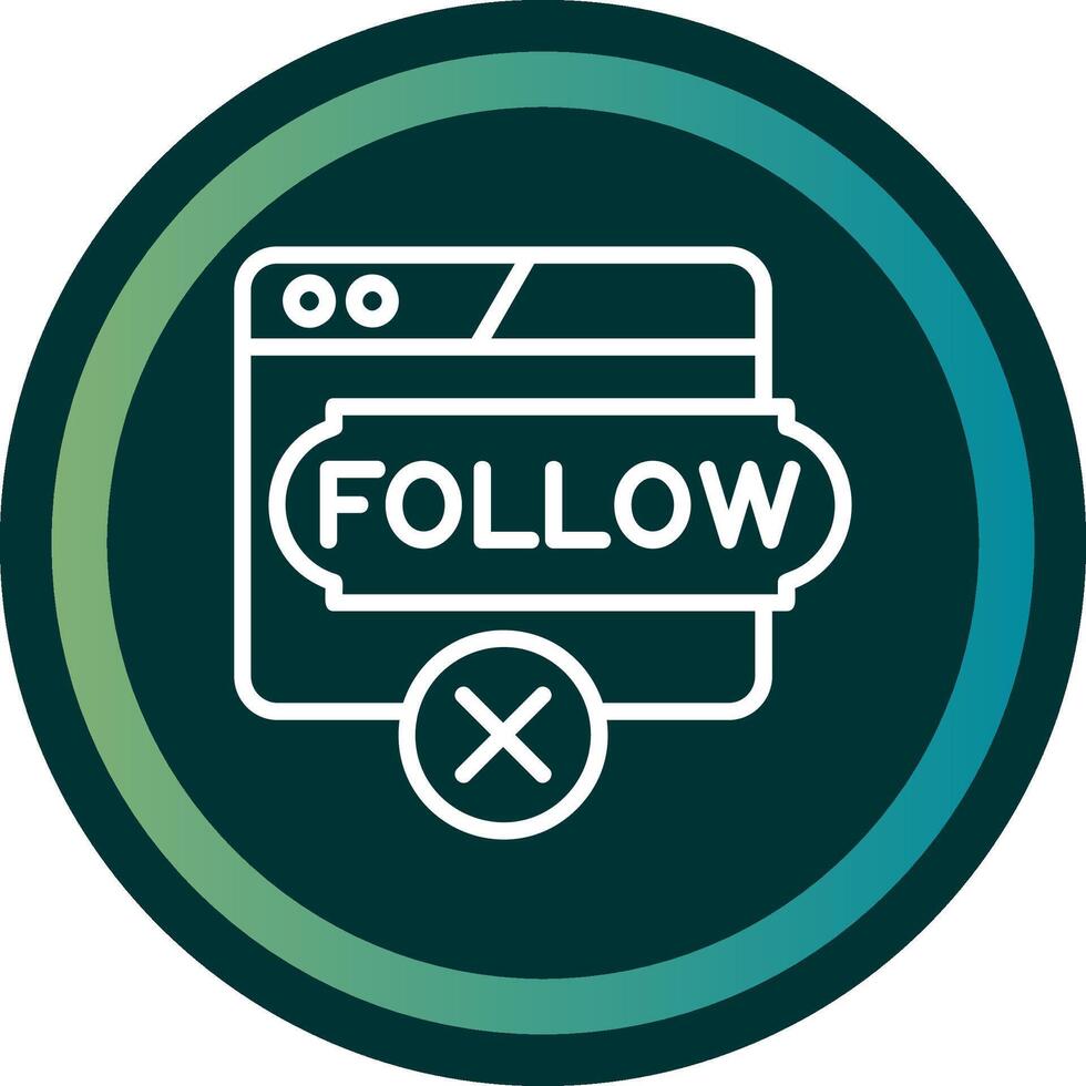 No Follow Line double Gredient Circle vector