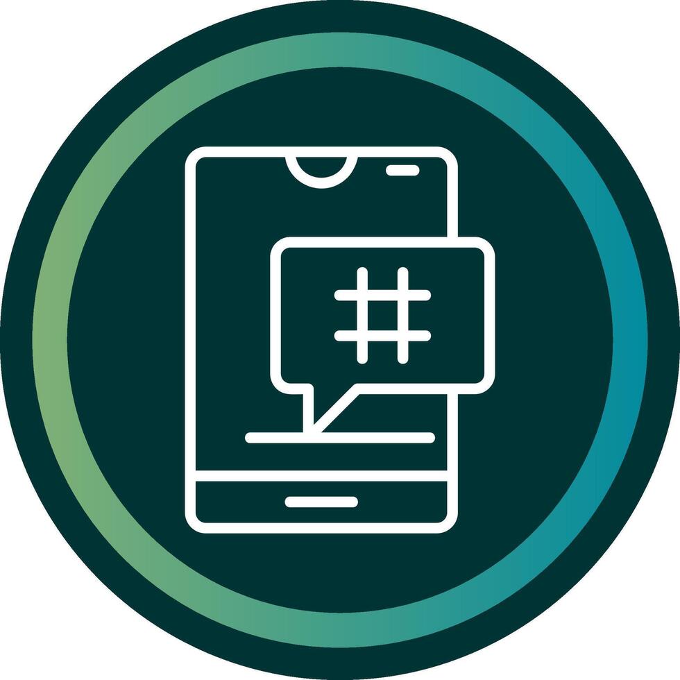 Hashtag Line double Gredient Circle vector