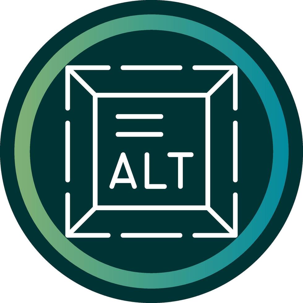 Alt Text Line double Gredient Circle vector