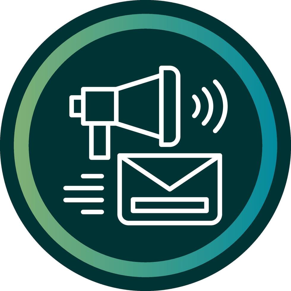 Email Marketing Line double Gredient Circle vector