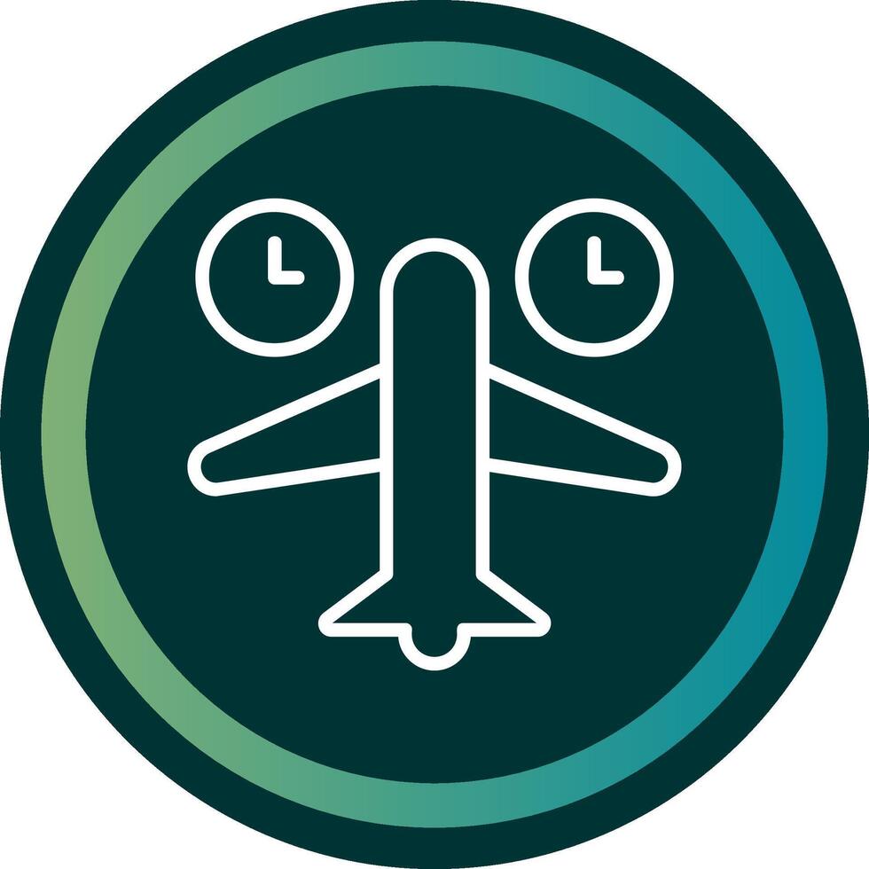 Jet Lag Line double Gredient Circle vector