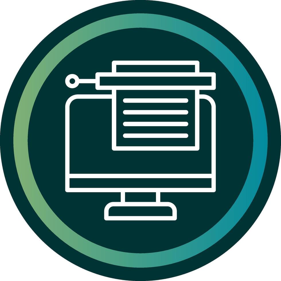Bots Copywriting Line double Gredient Circle vector