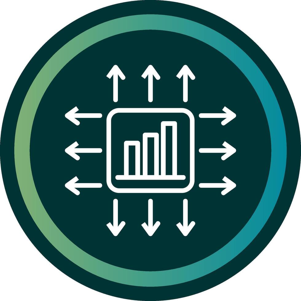 Performance Marketer Line double Gredient Circle vector