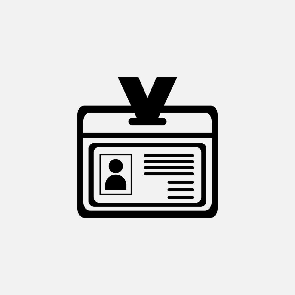 ID card icon vector