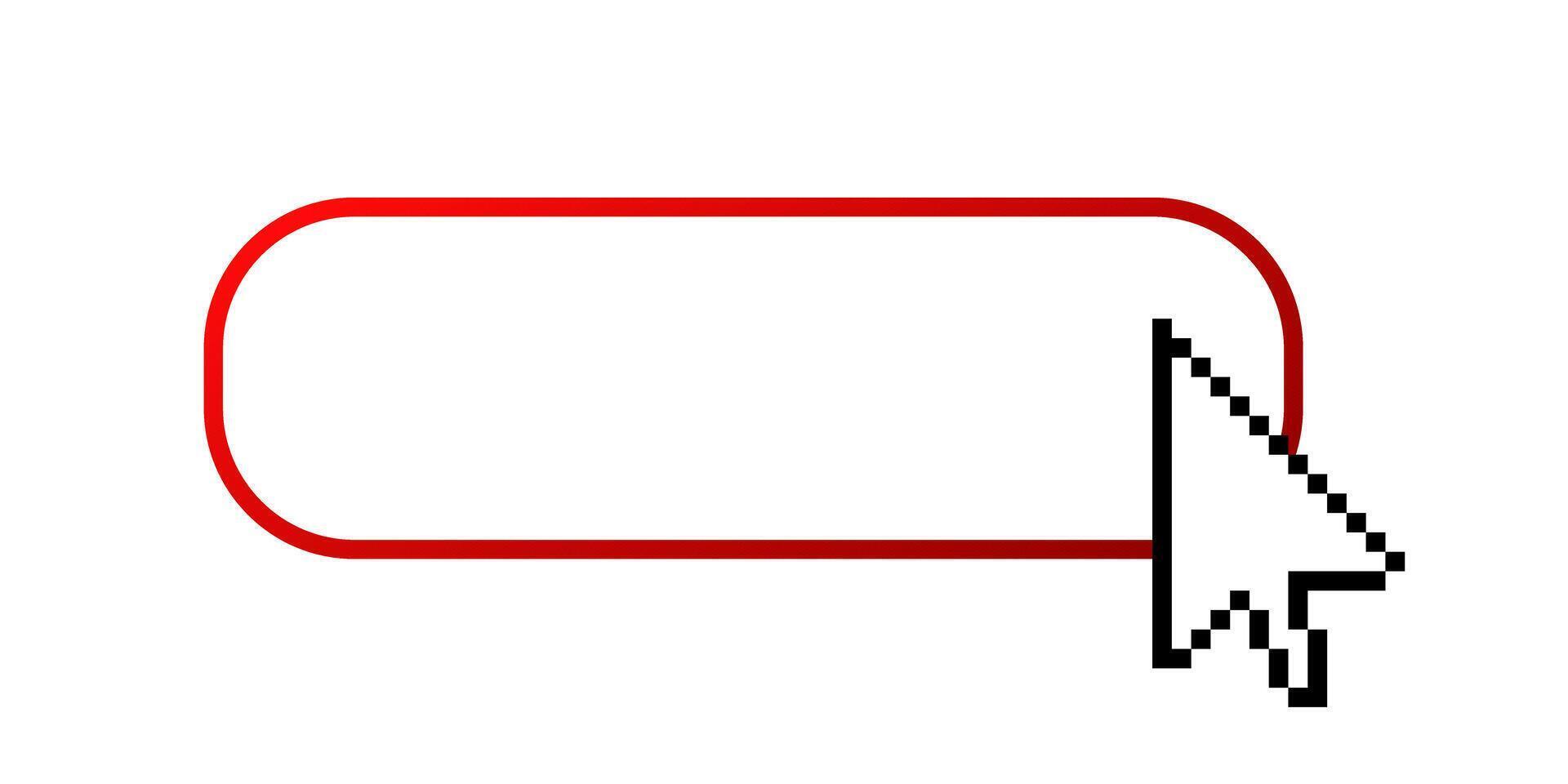 Computer mouse pointer frame with web pointer. vector