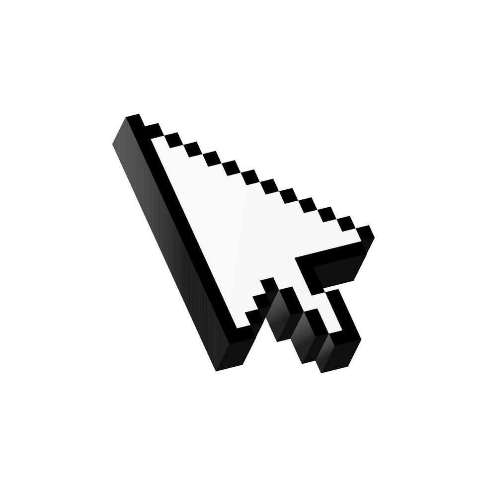 White cursor for computer. vector
