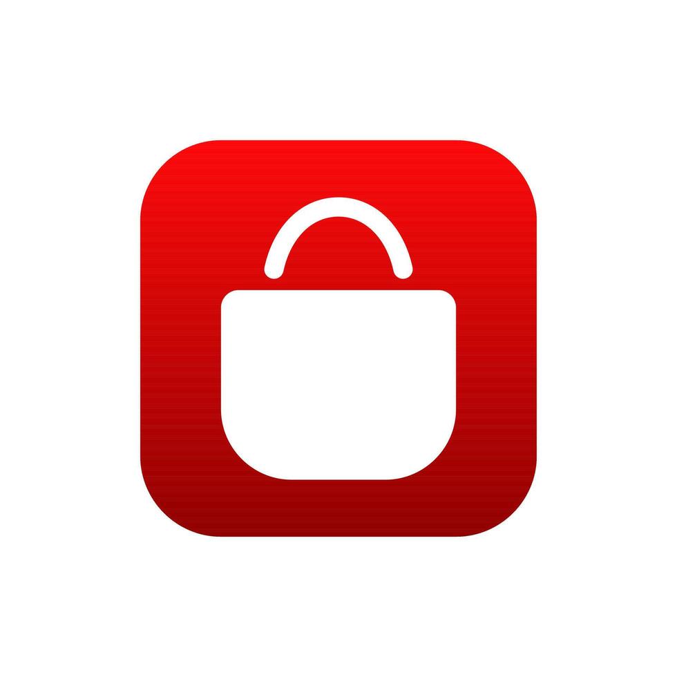 Market application for mobile phone. Purchase icon in modern style. vector