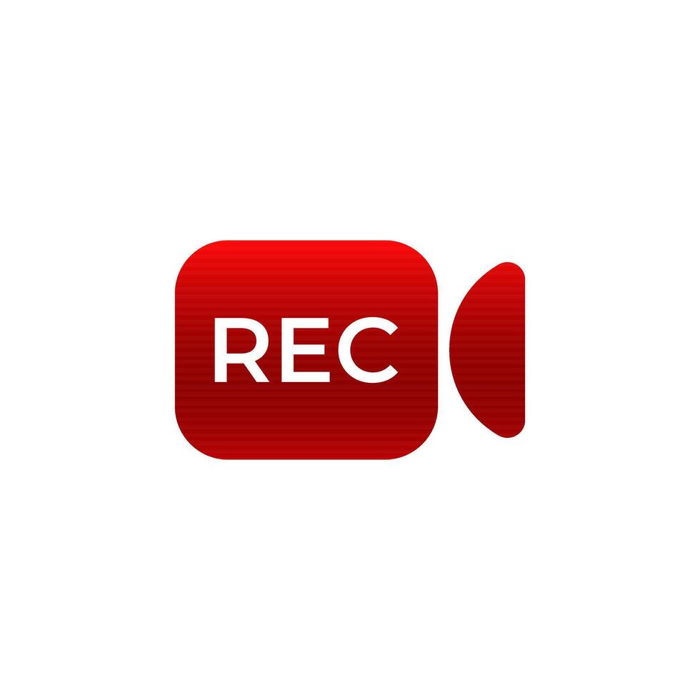 Rec indicator for live recording. vector