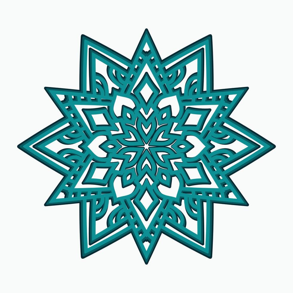 Multilayer colorful mandala wall art. vector