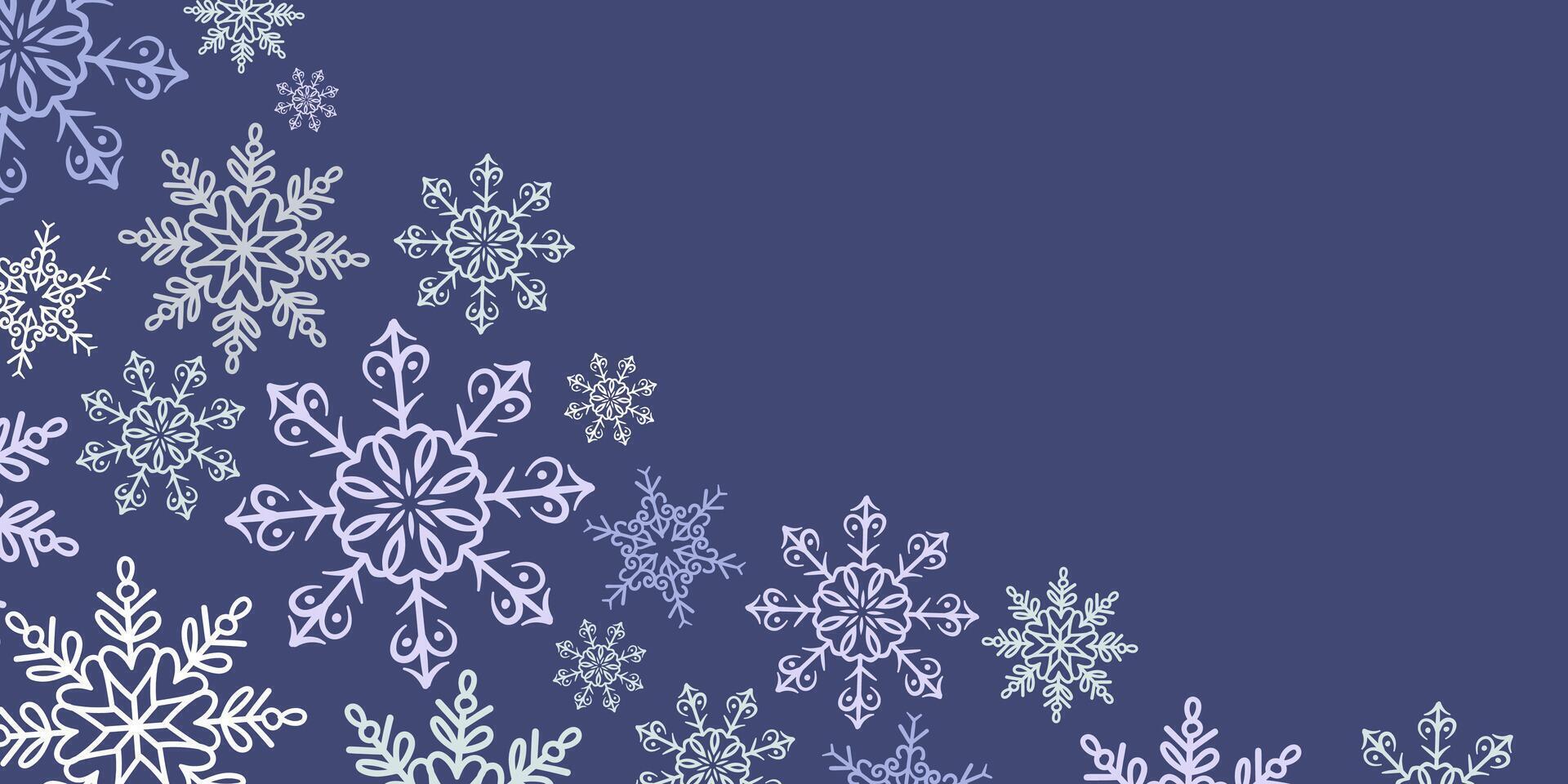 Winter Wonderland Snowflake Pattern Background vector