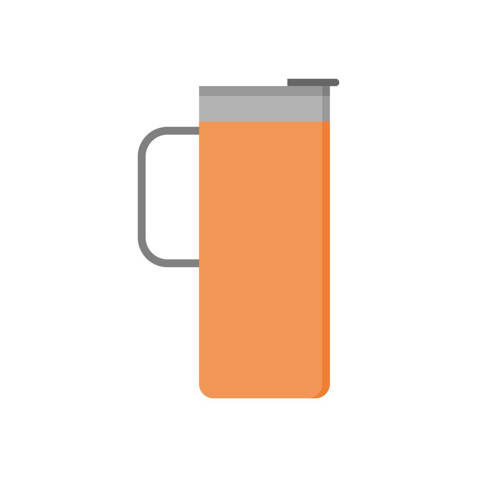 Reusable water bottle stainless steel colorful thermos vector