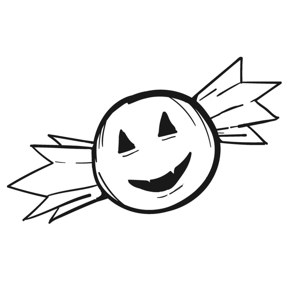 Halloween scary candy icon isolated on white background. illustration vector