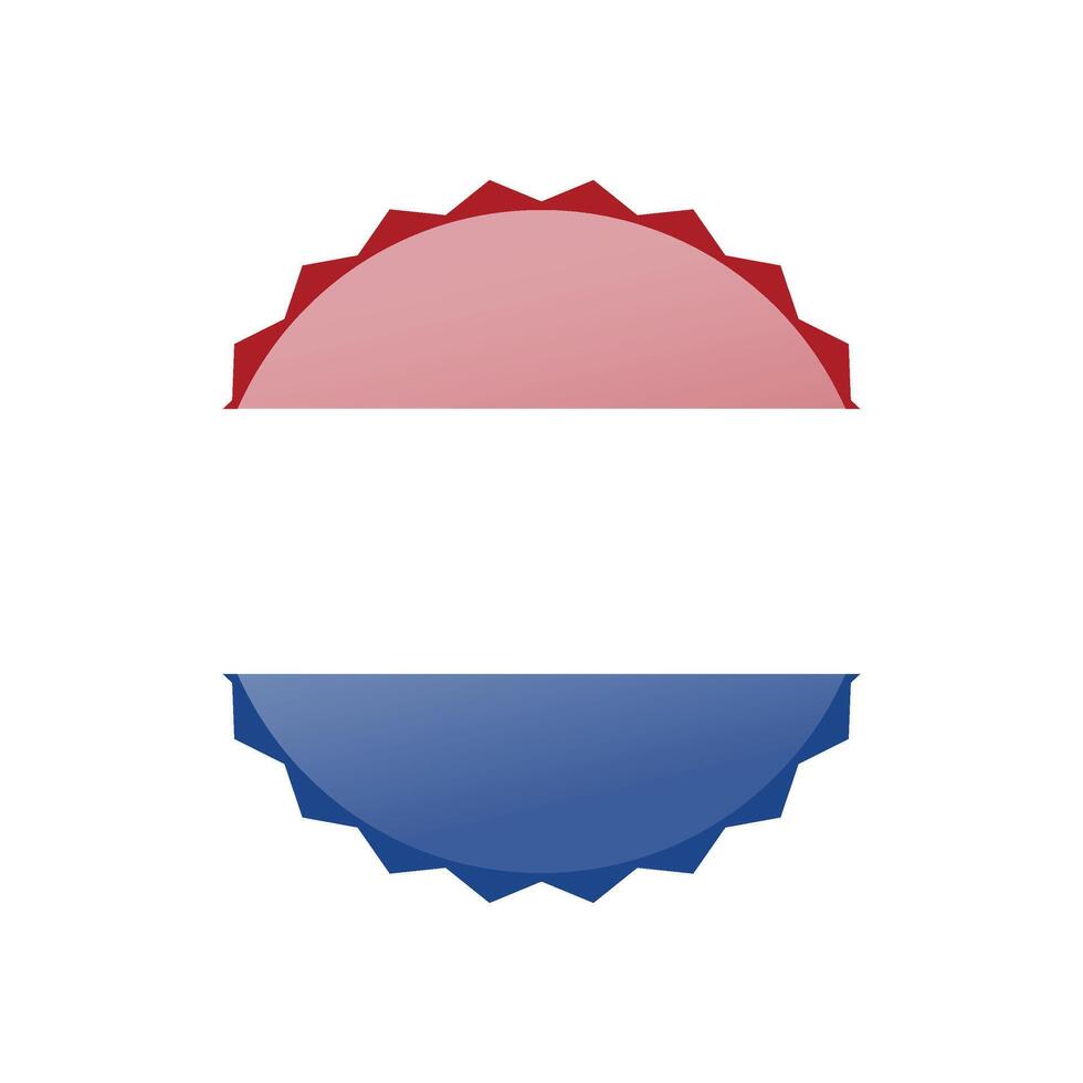 Circle icon flag of the Netherlands. Isolated on white illustration vector