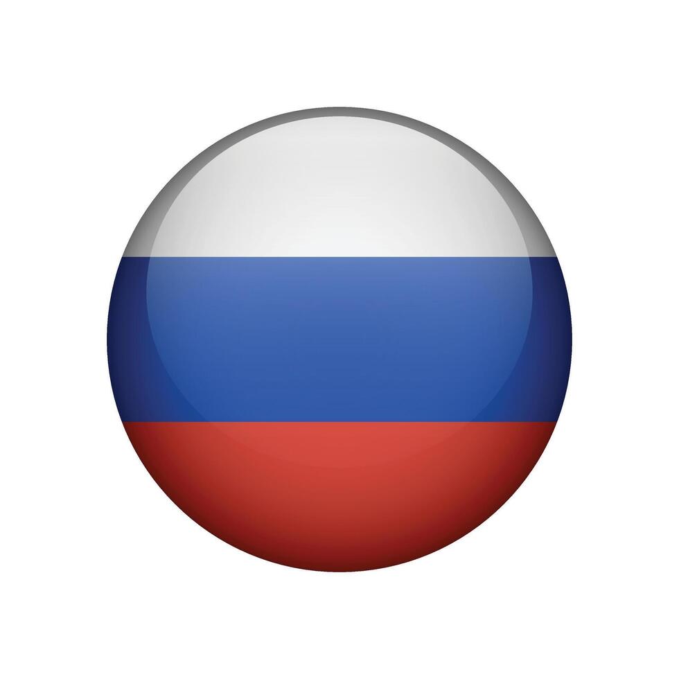Flag icon of Russia isolated on white background. illustration. vector
