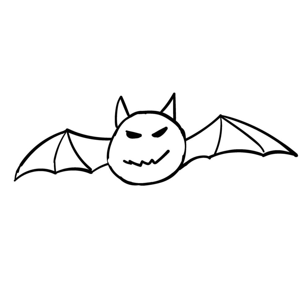 Happy halloween clip art hand drawing style. Creative aesthetic doodle element. illustration vector