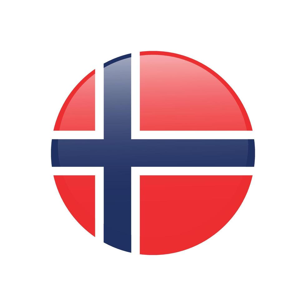 Norway flag icon. Isolated on white background illustration vector