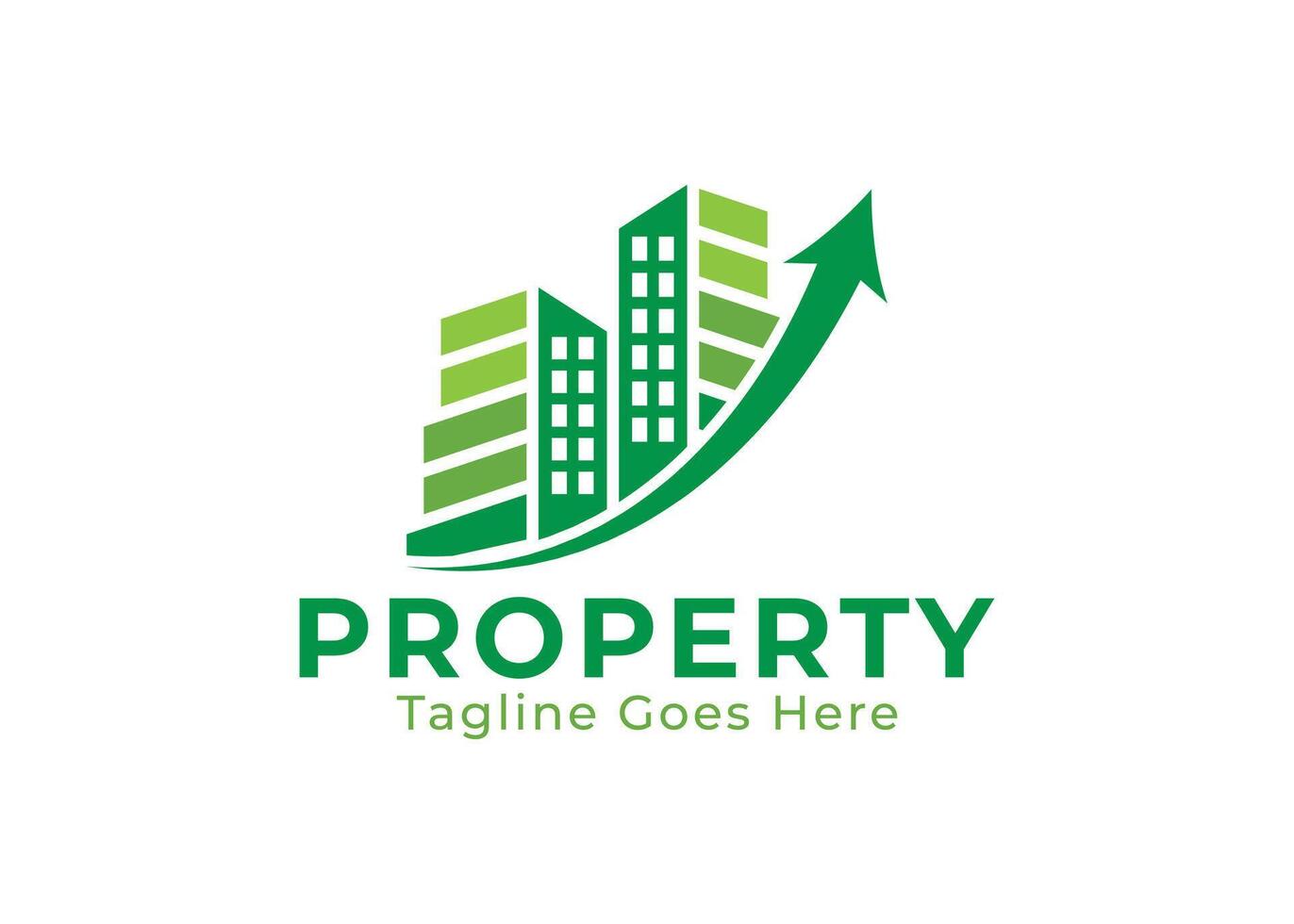 Property and real estate development logo icon template design. Architecture and construction growth logo for corporate business. vector