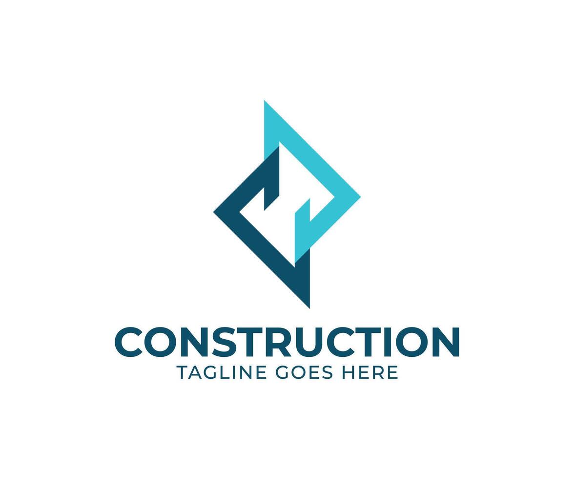 Architecture and construction logo icon template design for industrial business. vector
