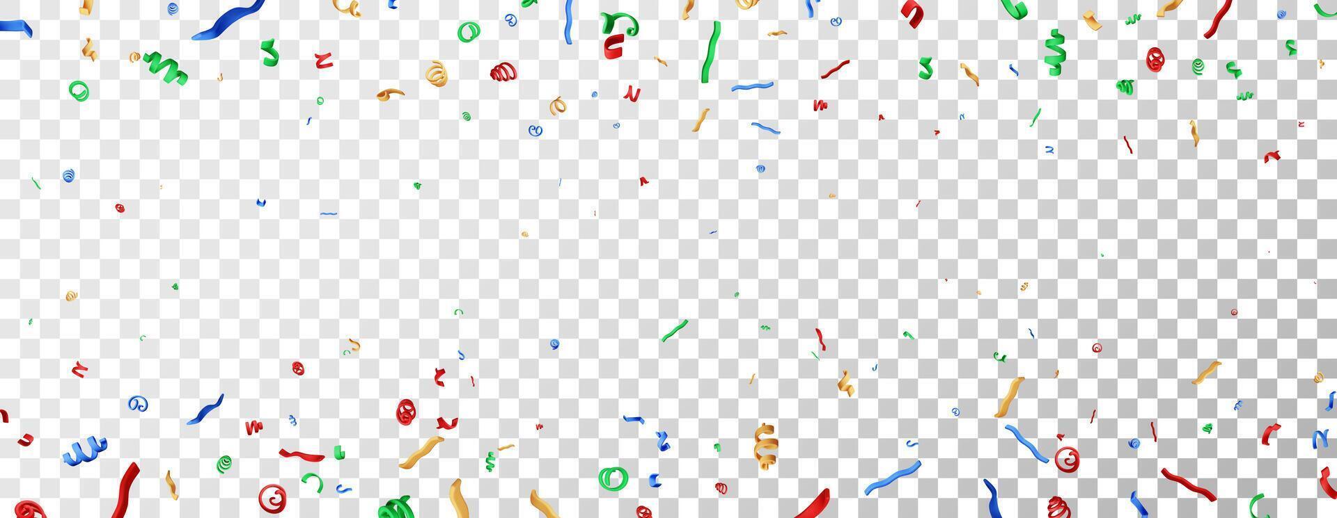 Render colorful confetti in empty space vector