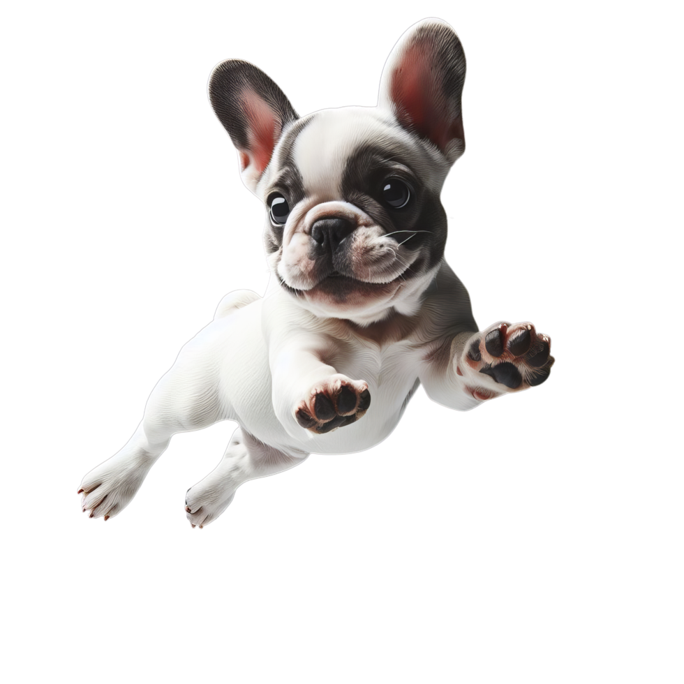 Happy French Bulldog Character with a Transparent Background for Artwork png
