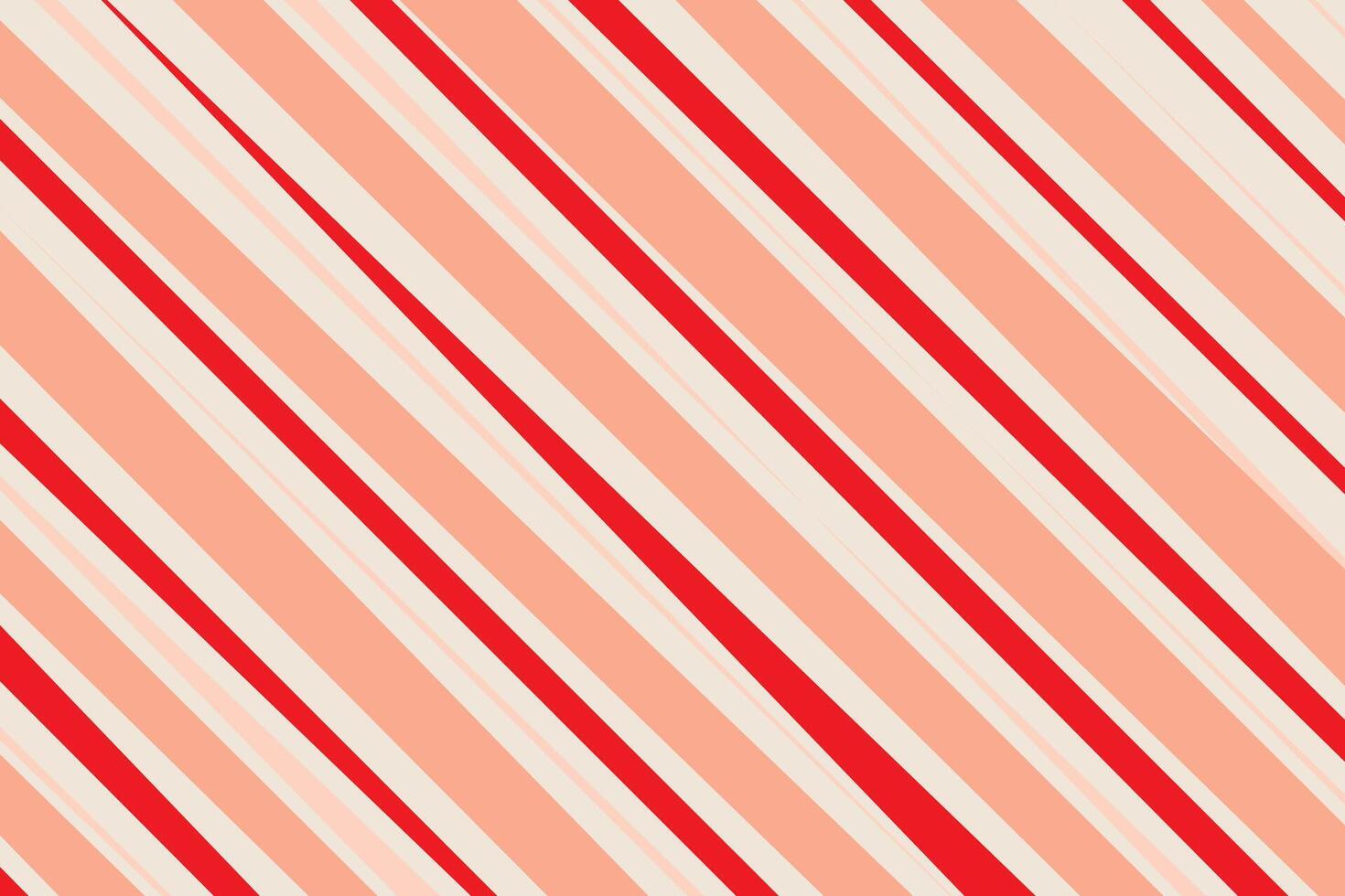 simple red cream color thin to thick daigonal line pattern a pink and white striped background with a red stripe vector